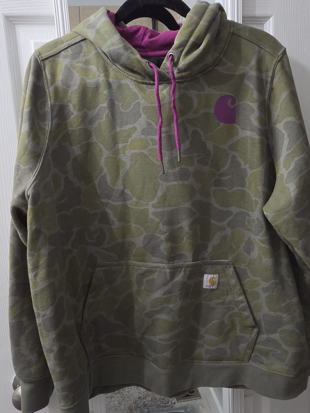 Carhartt Camo Hoodie with Purple Accents